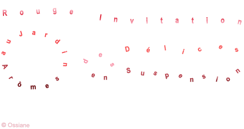 Arômes en Suspension, Au Jardin des Délices, Rouge Invitation.